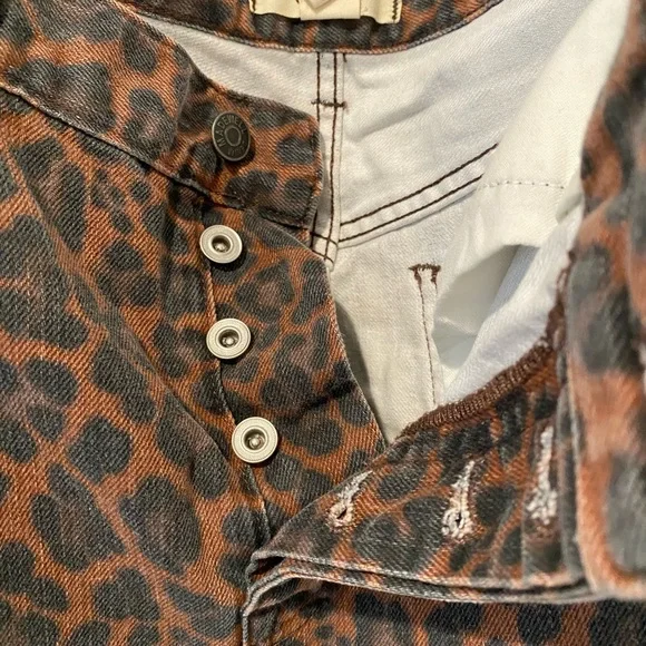 Madewell Leopard Print Low Slung Baggy Jeans in Dark Coffee - Picture 11 of 11